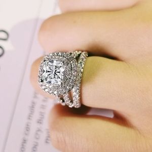 Large Pave Cubic Zirconia Diamond Ring Size 5